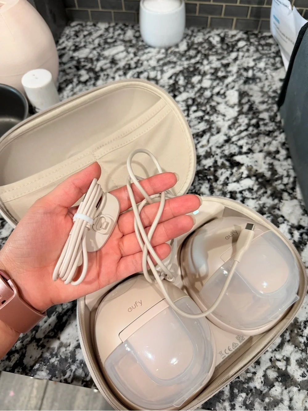 eufy Beige VR/AR Accessory Charging Case with Dual Units